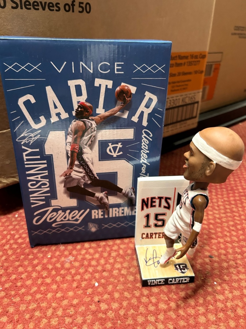 NEW Vince Carter Nets #15 basketball Bobblehead Figure